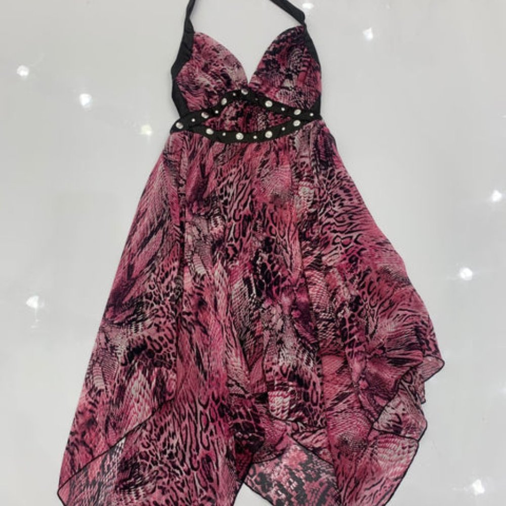 🚨FINAL PRICE🚨 Y2K PINK ANIMAL PRINT DRESS